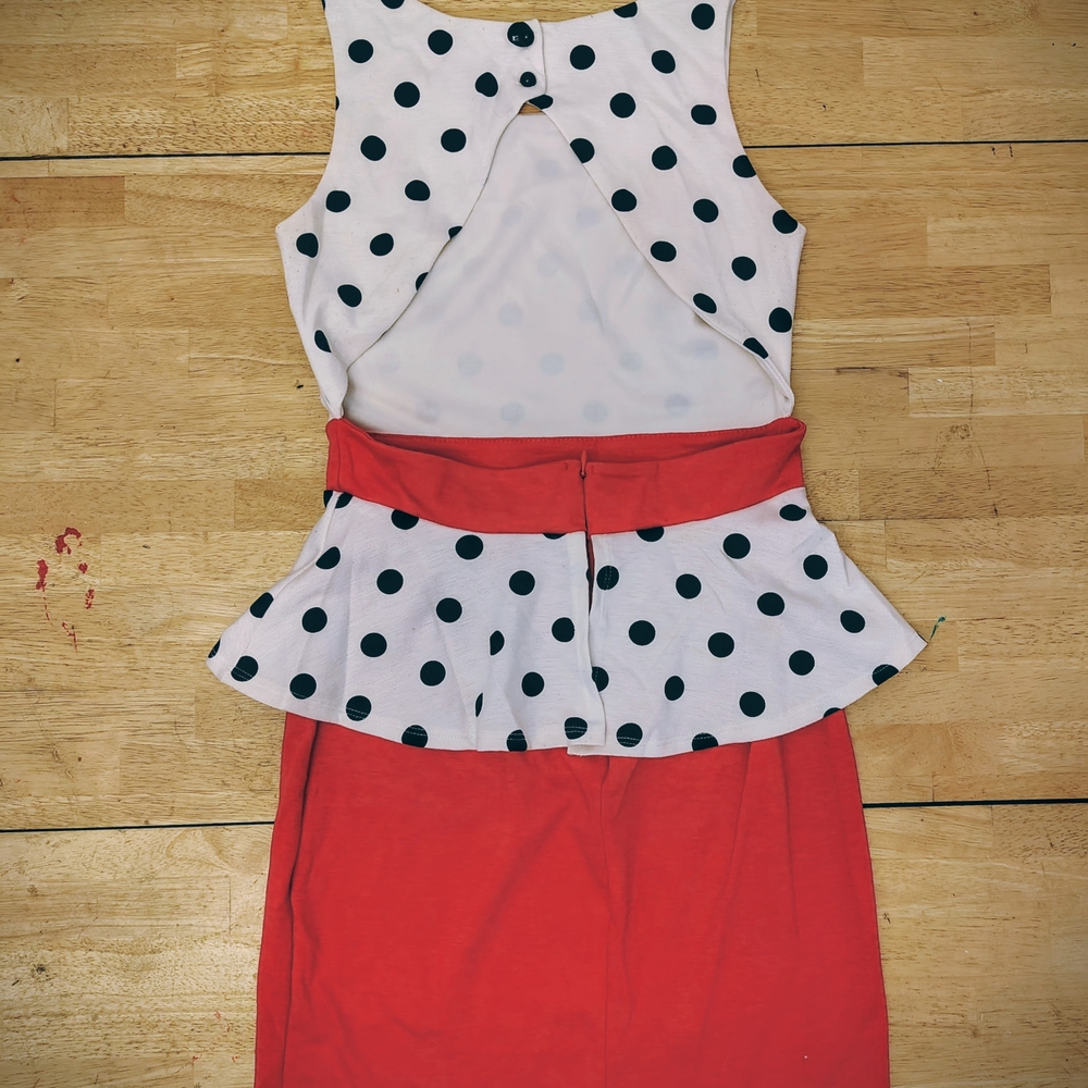 Polka Dots Peplum Dress